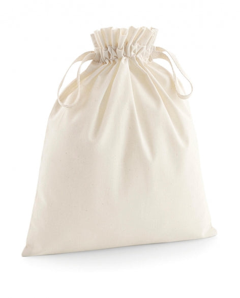 W118 Sacca con cordini Westford Mill Soft Cotton Drawcord