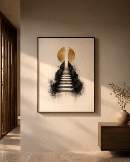La Scala — poster 40×50 cm ASCENSIONE SOMOS1FVG in interno contemporaneo